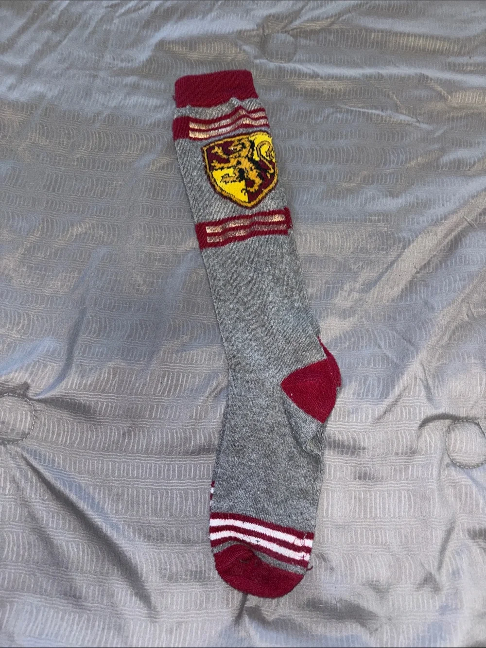 Kids Grey and Maroon Character Knee-High Socks